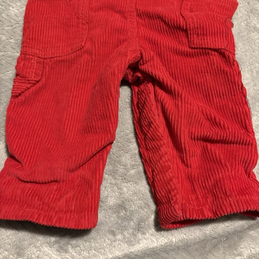 Oshkosh Bgosh Overalls Baby 6 Months Red Corduroy